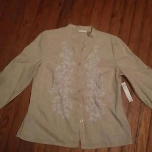 Zoe D. Blouse linen blend